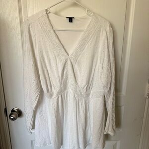 Torrid Babydoll Eyelet Top White size 2